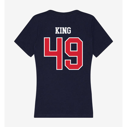 Robert Morris - NCAA Football : Logan King - Women's V-Neck T-Shirt-1