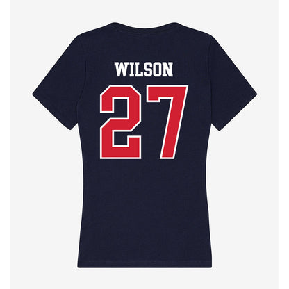 Robert Morris - NCAA Men's Ice Hockey : Trent Wilson - Women's V-Neck T-Shirt-1