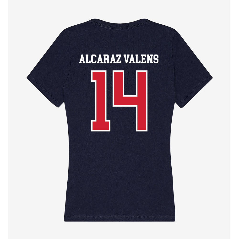Robert Morris - NCAA Football : Lucca Alcaraz Valens - Women's V-Neck T-Shirt-1