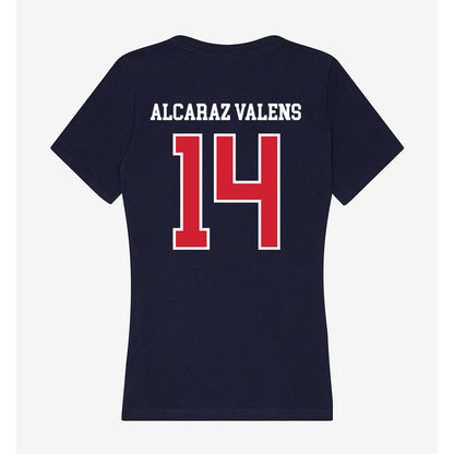 Robert Morris - NCAA Football : Lucca Alcaraz Valens - Women's V-Neck T-Shirt-1