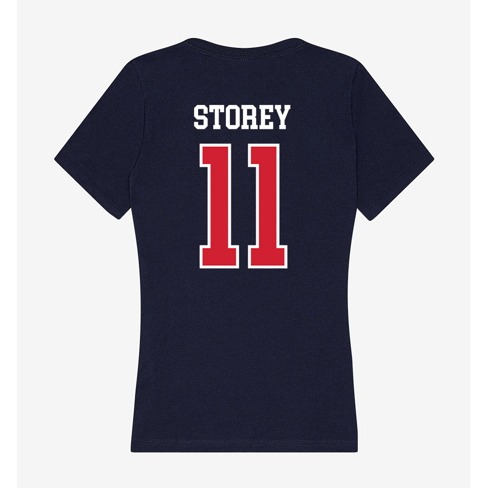 Robert Morris - NCAA Women's Ice Hockey : Taylor Storey - Women's V-Neck T-Shirt-1