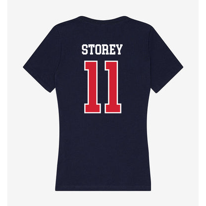 Robert Morris - NCAA Women's Ice Hockey : Taylor Storey - Women's V-Neck T-Shirt-1