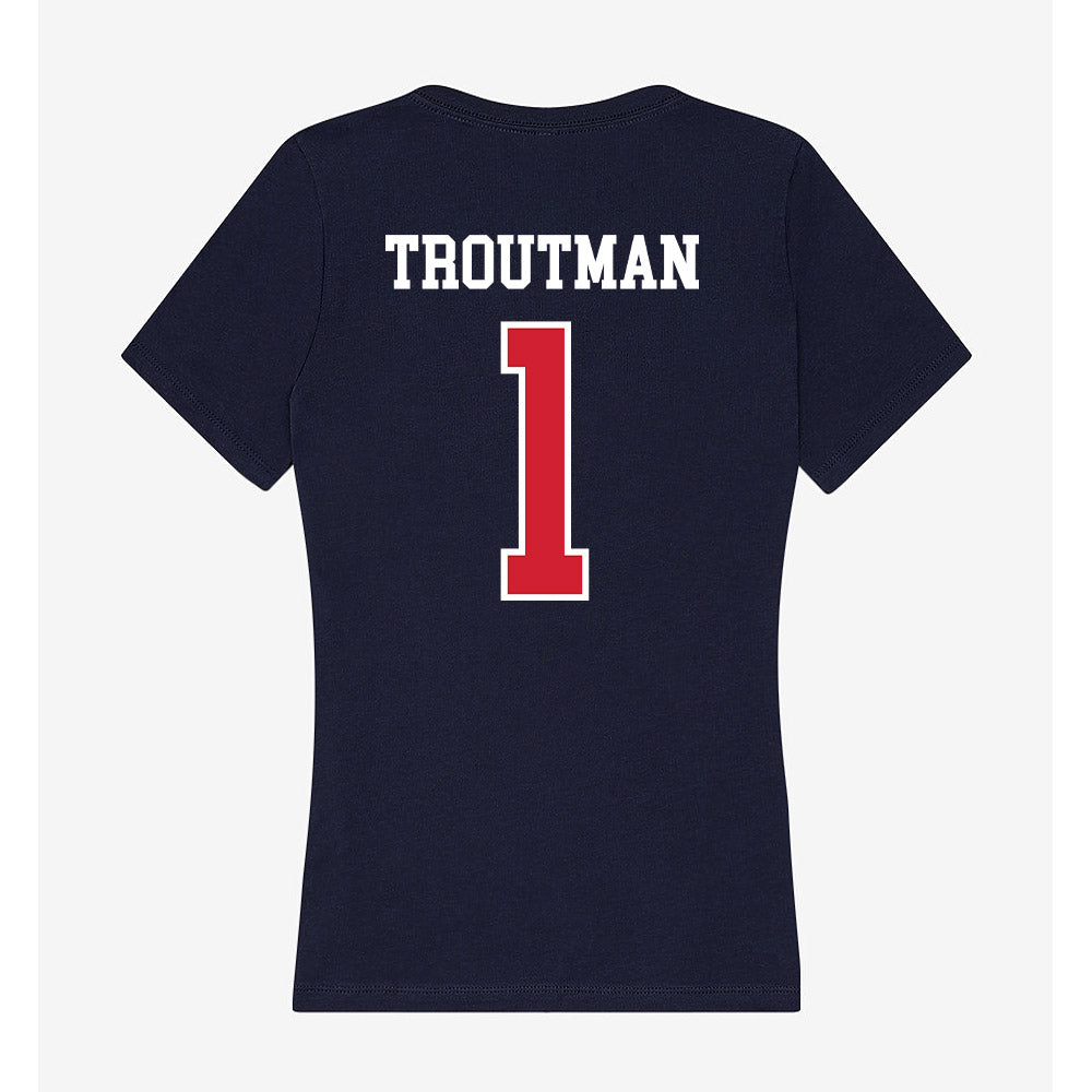 Robert Morris - NCAA Women's Basketball : Sanai Troutman - Women's V-Neck T-Shirt-1