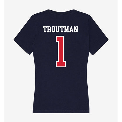 Robert Morris - NCAA Women's Basketball : Sanai Troutman - Women's V-Neck T-Shirt-1
