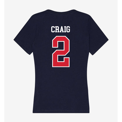 Robert Morris - NCAA Men's Ice Hockey : Michael Craig - Women's V-Neck T-Shirt-1