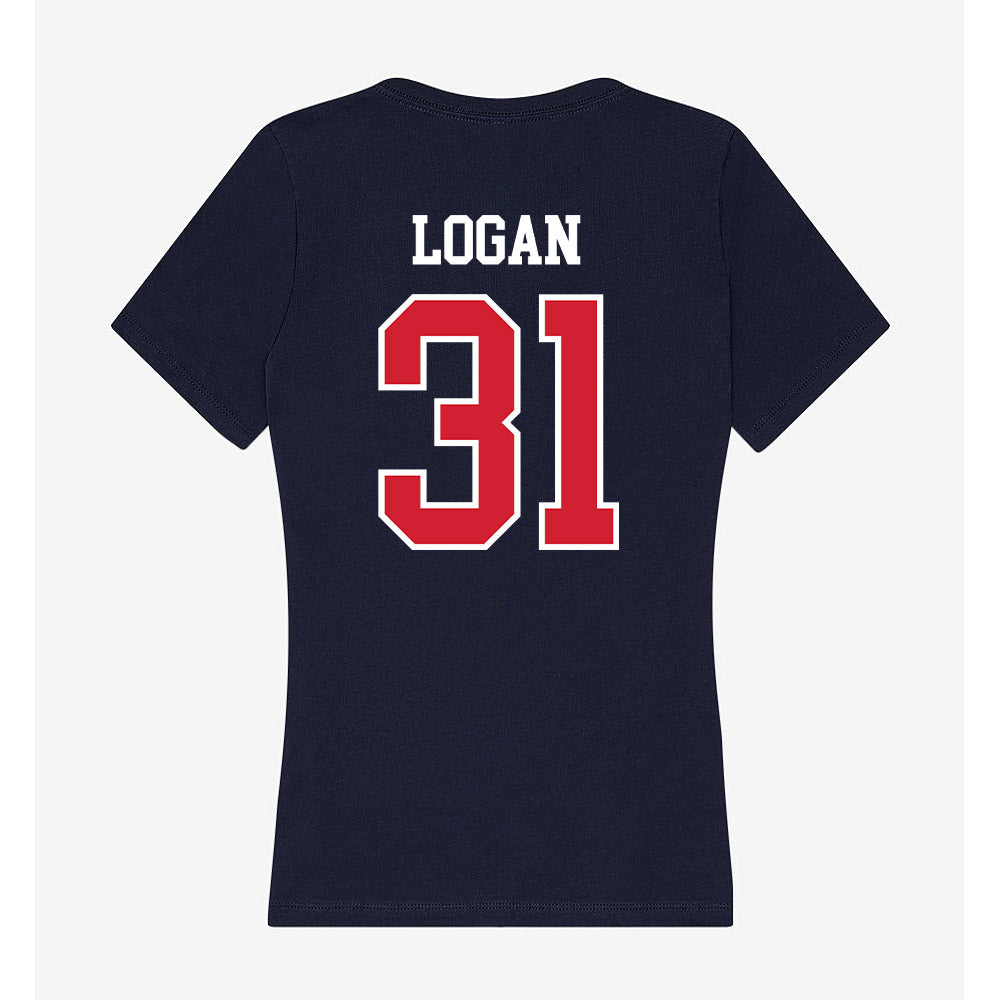 Robert Morris - NCAA Football : Belal Logan - Women's V-Neck T-Shirt-1
