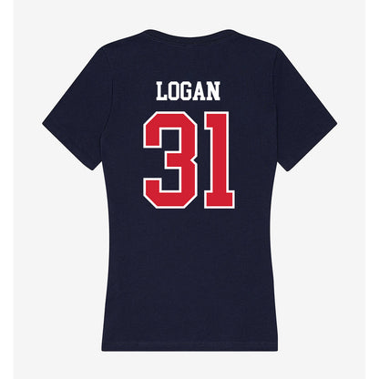 Robert Morris - NCAA Football : Belal Logan - Women's V-Neck T-Shirt-1