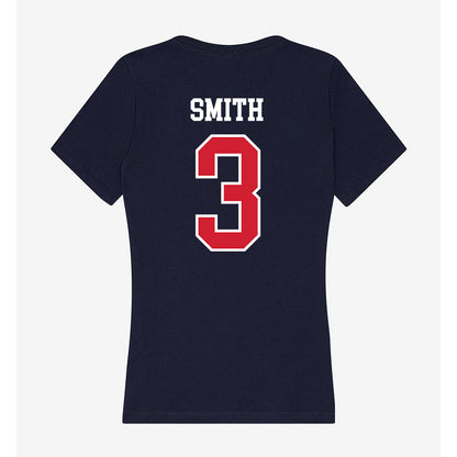 Robert Morris - NCAA Men's Basketball : Tazir Smith - Women's V-Neck T-Shirt-1