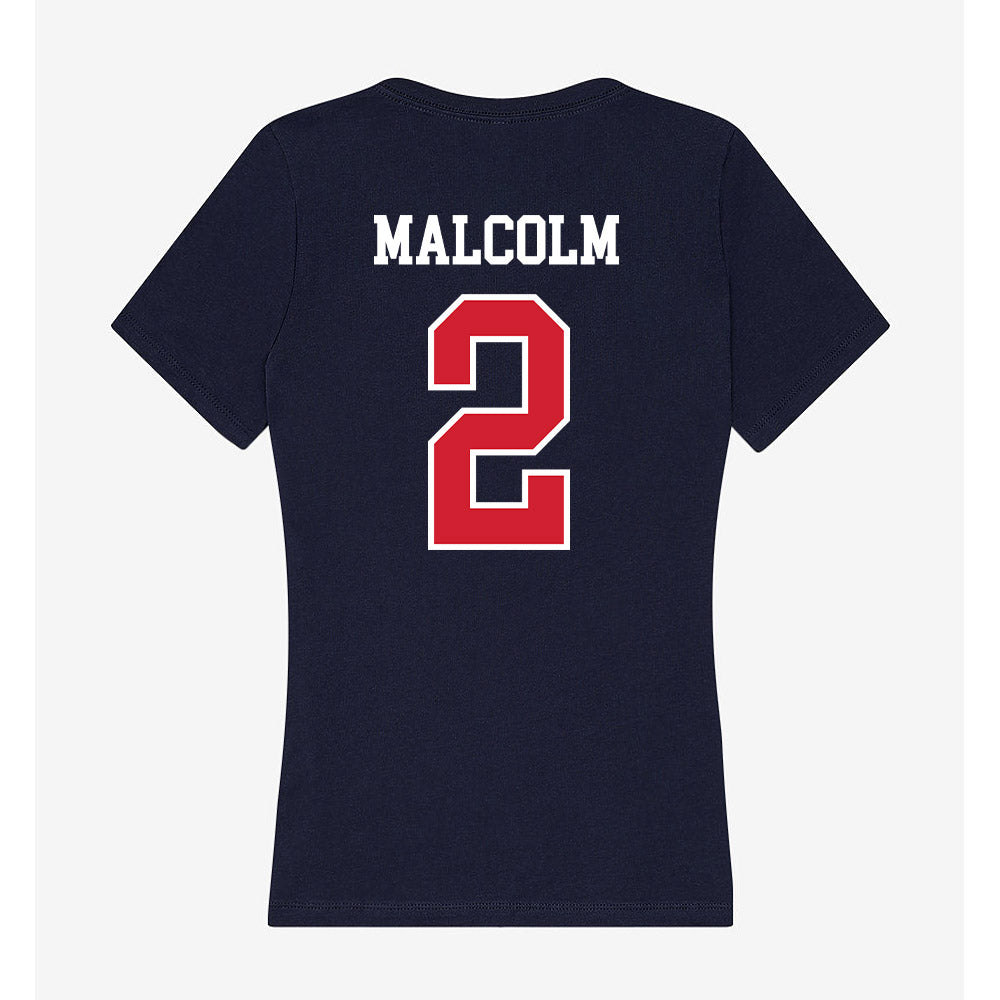 Robert Morris - NCAA Women's Basketball : Aislin Malcolm - Women's V-Neck T-Shirt-1