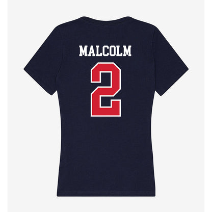 Robert Morris - NCAA Women's Basketball : Aislin Malcolm - Women's V-Neck T-Shirt-1