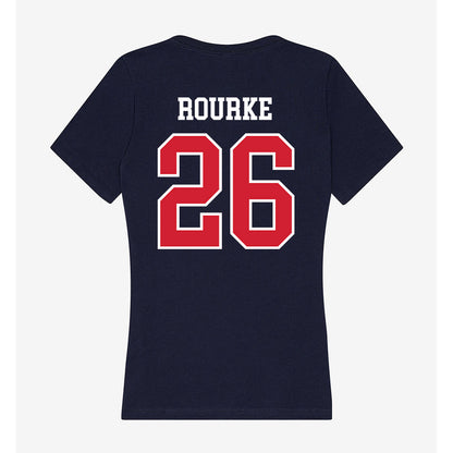Robert Morris - NCAA Men's Ice Hockey : Braden Rourke - Women's V-Neck T-Shirt-1