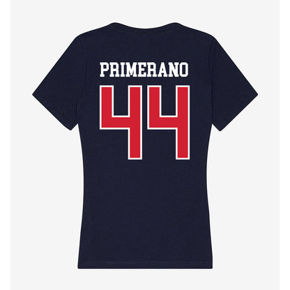 Robert Morris - NCAA Men's Ice Hockey : Luca Primerano - Women's V-Neck T-Shirt-1