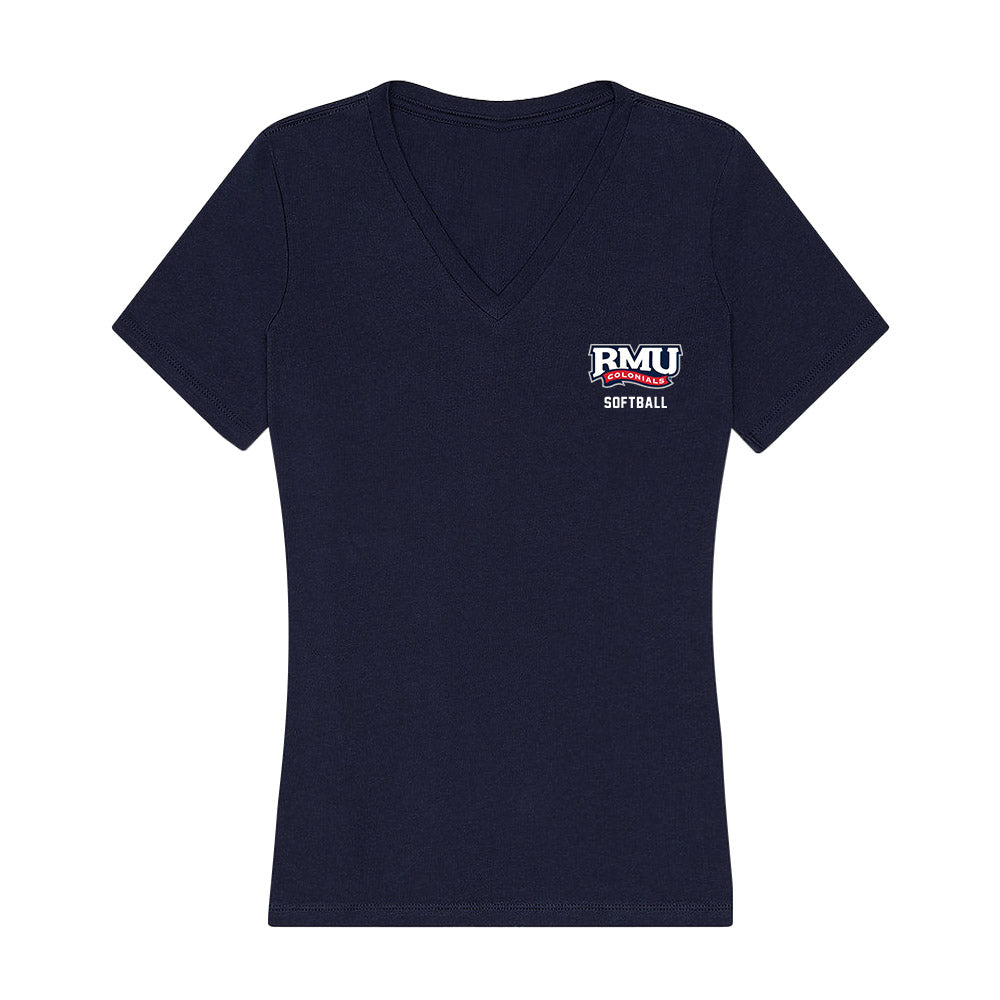 Robert Morris - NCAA Softball : Sequoia Dunlap - Women's V-Neck T-Shirt-0