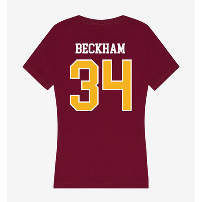 Winthrop - NCAA Softball : Tia Beckham - Women's V-Neck T-Shirt-1