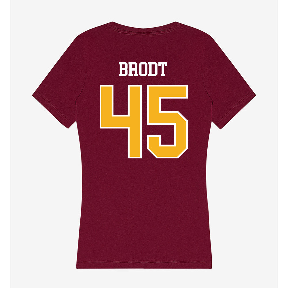 Winthrop - NCAA Baseball : Walker Brodt - Women's V-Neck T-Shirt-1