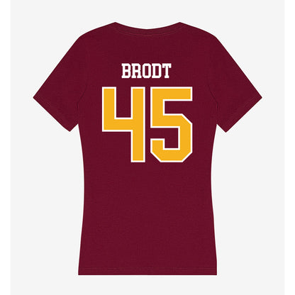 Winthrop - NCAA Baseball : Walker Brodt - Women's V-Neck T-Shirt-1