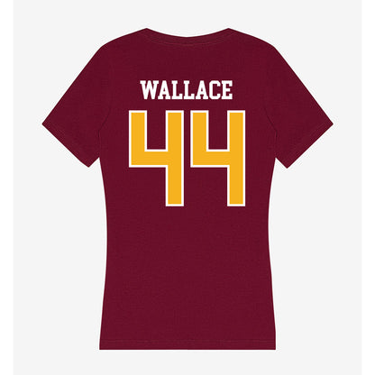 Winthrop - NCAA Baseball : CJ Wallace - Women's V-Neck T-Shirt-1