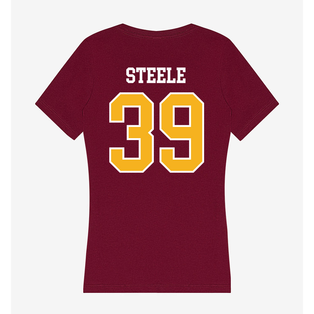 Winthrop - NCAA Baseball : Bryson Steele - Women's V-Neck T-Shirt-1