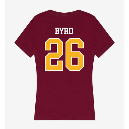Winthrop - NCAA Baseball : Garrett Byrd - Women's V-Neck T-Shirt-1