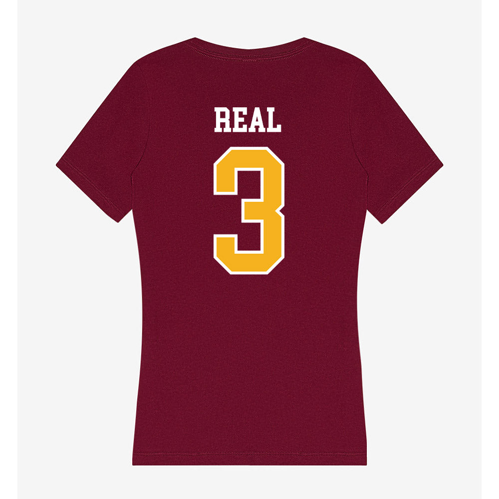 Winthrop - NCAA Women's Soccer : Olivia Real - Women's V-Neck T-Shirt-1