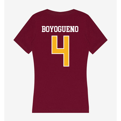 Winthrop - NCAA Men's Basketball : Pharrell Boyogueno - Women's V-Neck T-Shirt-1