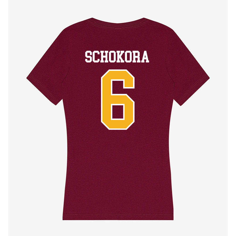 Winthrop - NCAA Women's Soccer : Evyn Schokora - Women's V-Neck T-Shirt-1