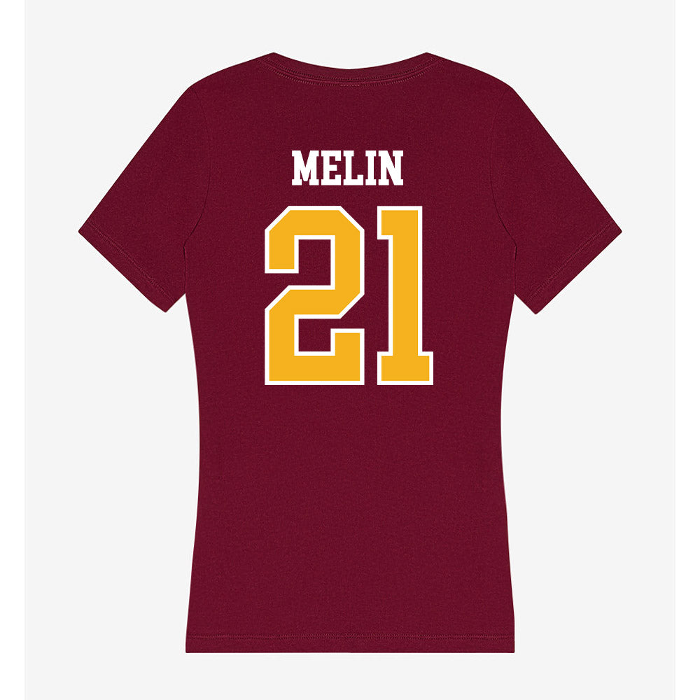 Winthrop - NCAA Women's Soccer : Camdyn Melin - Women's V-Neck T-Shirt-1
