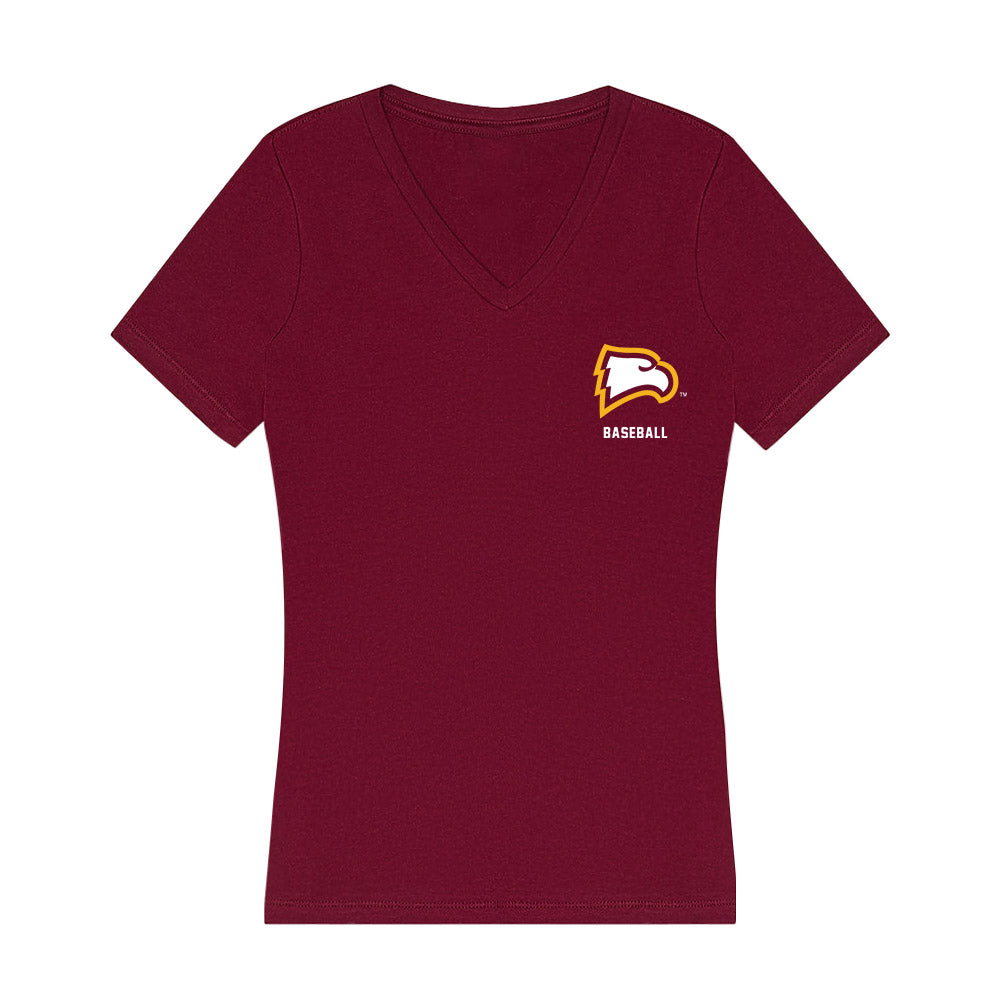 Winthrop - NCAA Baseball : CJ Wallace - Women's V-Neck T-Shirt-0