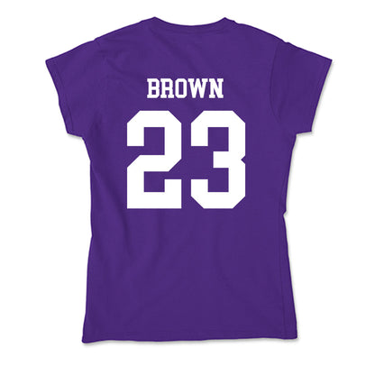 SFA - NCAA Women's Soccer : Kylee Brown - Soft Style Women’s T-Shirt-1