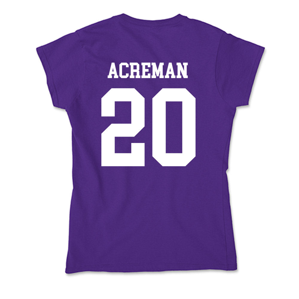 SFA - NCAA Baseball : Trey Acreman - Soft Style Women’s T-Shirt-1