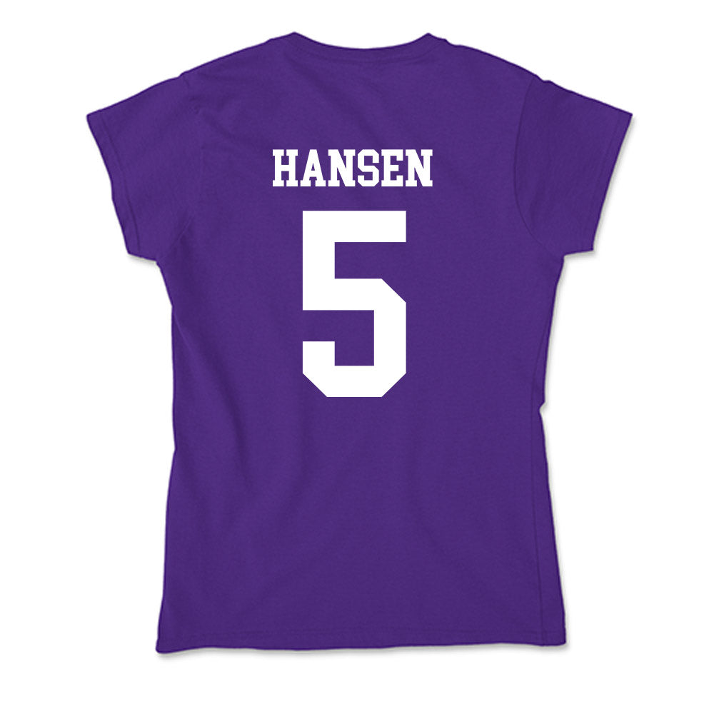 SFA - NCAA Beach Volleyball : Katie Hansen - Soft Style Women’s T-Shirt-1