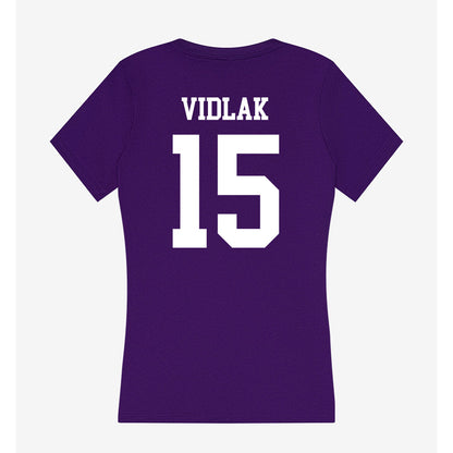 SFA - NCAA Baseball : Nate Vidlak - Women's V-Neck T-Shirt-1