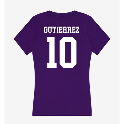 SFA - NCAA Men's Basketball : Yohan Gutierrez - Women's V-Neck T-Shirt-1