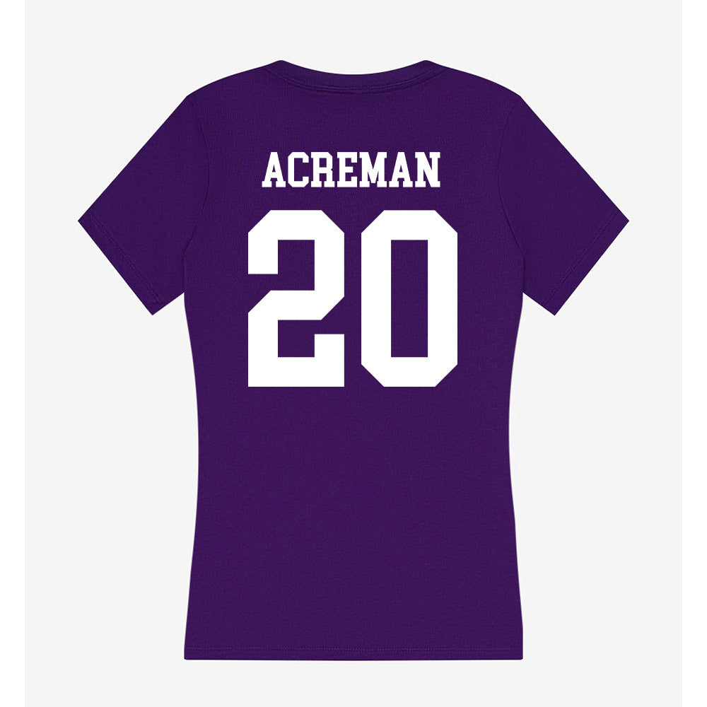 SFA - NCAA Baseball : Trey Acreman - Women's V-Neck T-Shirt-1