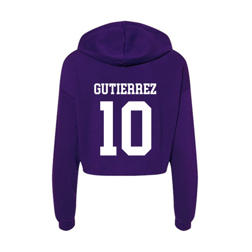 SFA - NCAA Men's Basketball : Yohan Gutierrez - Women's Crop Fleece Hoodie-1