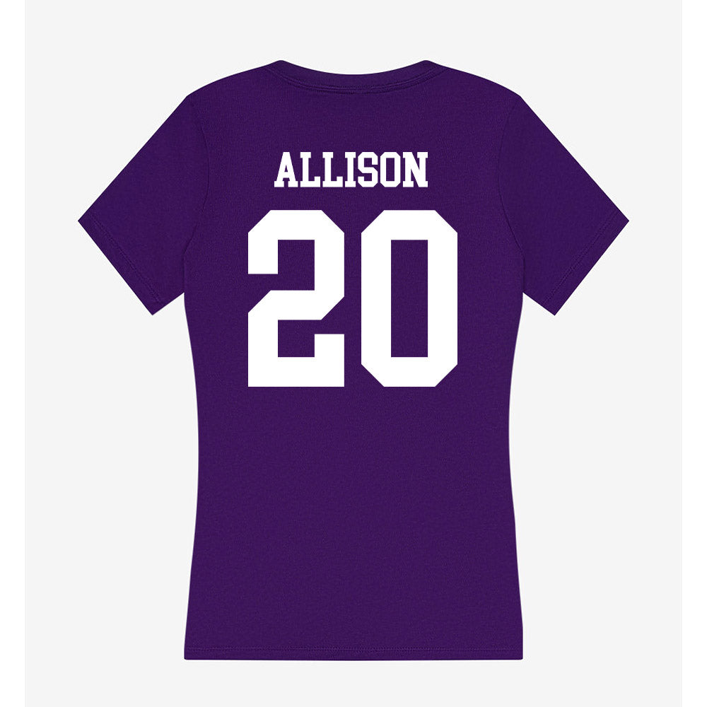 SFA - NCAA Beach Volleyball : Ryann Allison - Women's V-Neck T-Shirt-1