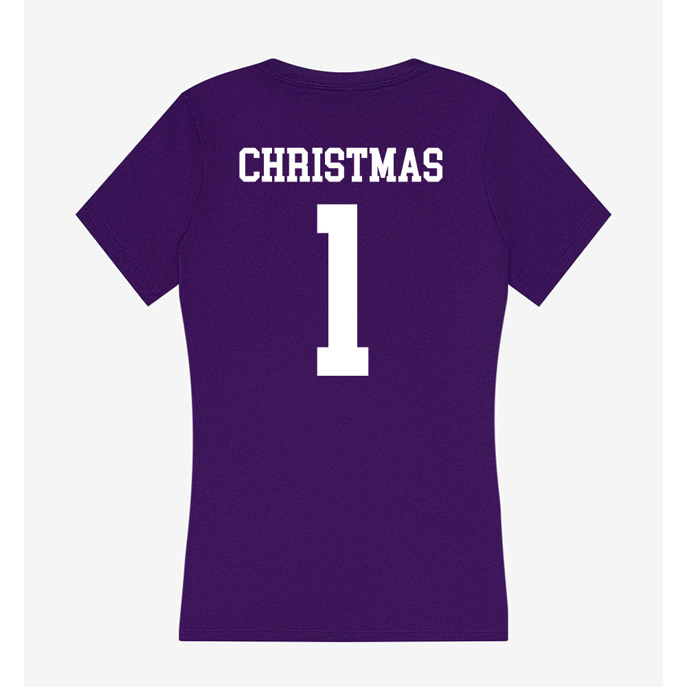 SFA - NCAA Men's Basketball : Chrishawn Christmas - Women's V-Neck T-Shirt-1