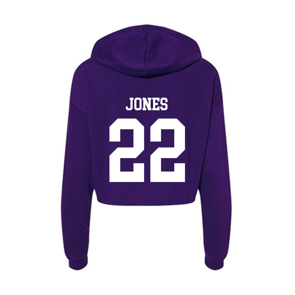 SFA - NCAA Softball : Malia Jones - Women's Crop Fleece Hoodie-1