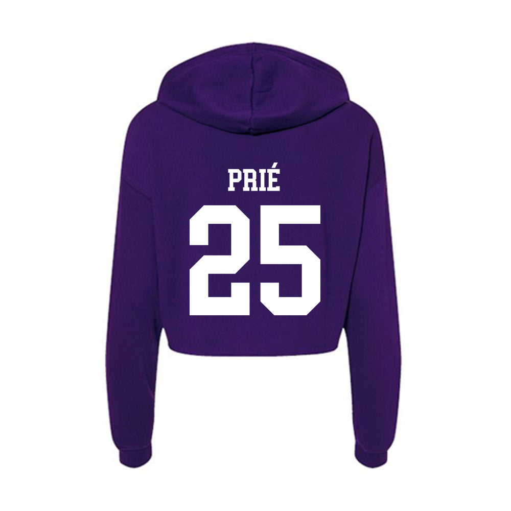 SFA - NCAA Women's Soccer : Amélie Prié - Women's Crop Fleece Hoodie-1