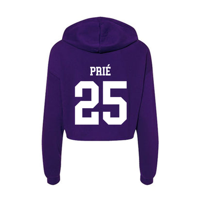 SFA - NCAA Women's Soccer : Amélie Prié - Women's Crop Fleece Hoodie-1