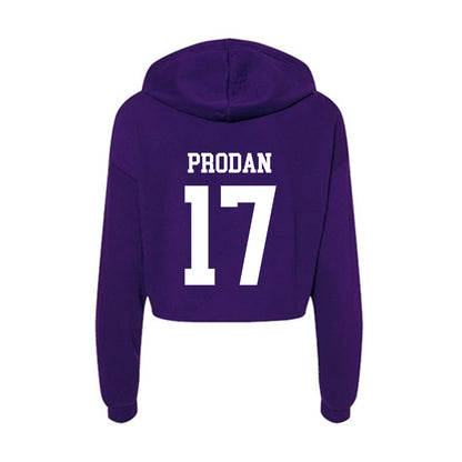 SFA - NCAA Beach Volleyball : Hailey Prodan - Women's Crop Fleece Hoodie-1