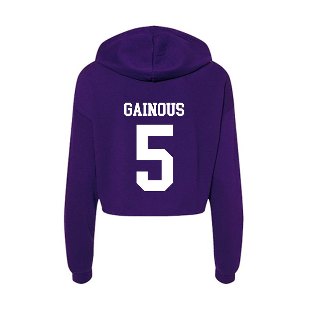 SFA - NCAA Softball : Brooke Gainous - Women's Crop Fleece Hoodie-1