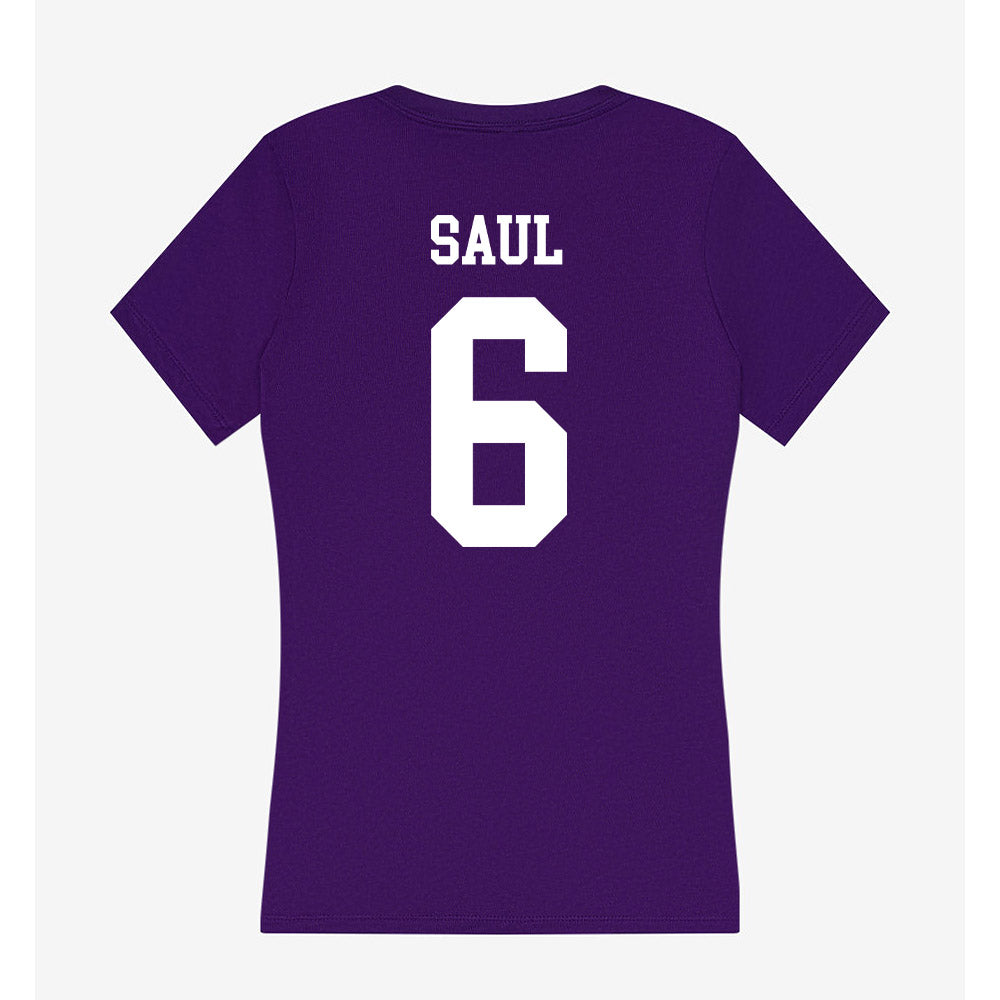 SFA - NCAA Women's Volleyball : Cambry Saul - Women's V-Neck T-Shirt-1