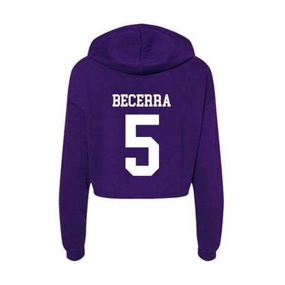 SFA - NCAA Softball : Adelyn Becerra - Women's Crop Fleece Hoodie-1