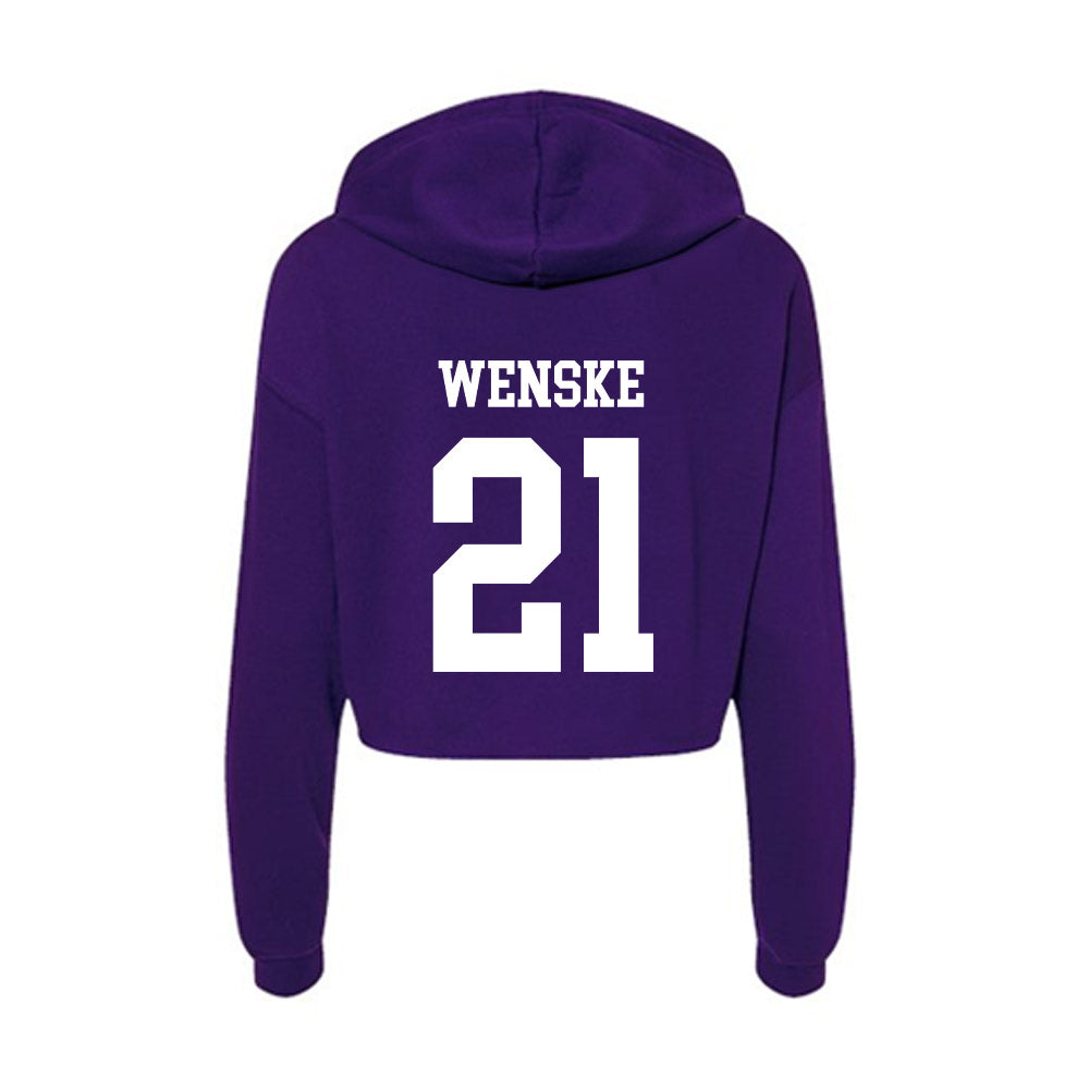 SFA - NCAA Baseball : Drew Wenske - Women's Crop Fleece Hoodie-1