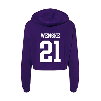 SFA - NCAA Baseball : Drew Wenske - Women's Crop Fleece Hoodie-1