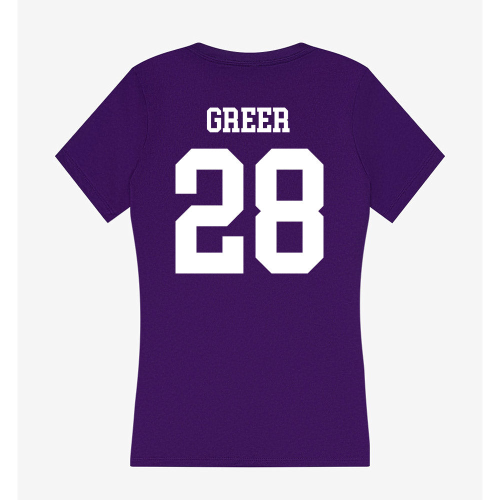 SFA - NCAA Baseball : Brennan Greer - Women's V-Neck T-Shirt-1