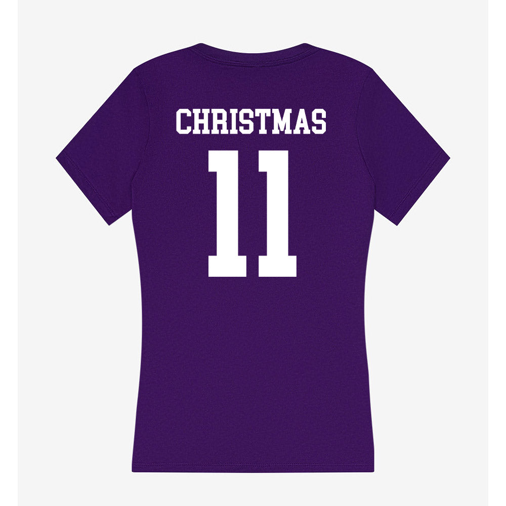 SFA - NCAA Men's Basketball : Chrishawn Christmas - Women's V-Neck T-Shirt-1
