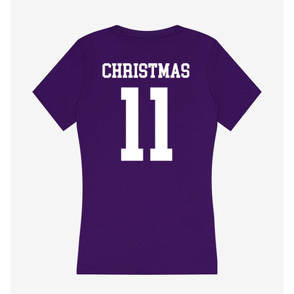 SFA - NCAA Men's Basketball : Chrishawn Christmas - Women's V-Neck T-Shirt-1