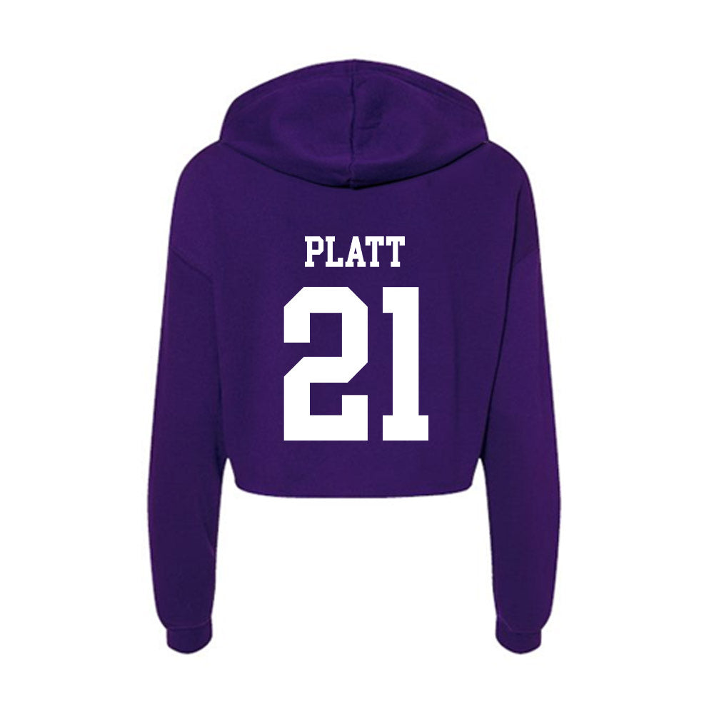 SFA - NCAA Women's Soccer : Lucie Platt - Women's Crop Fleece Hoodie-1